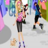 Barbie on roller skates